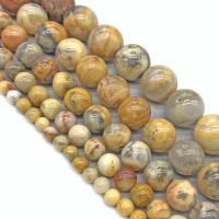 Natural Crazy Agate Beads Round DIY Sold By Strand
