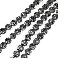 Magnetische Hämatit Perlen, rund, poliert, 12x4mm, verkauft per ca. 16 ZollInch Strang