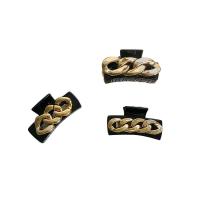 Hair Claw Clips Zinc Alloy with Resin & for woman black Sold By PC