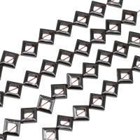 Grânulos de hematita magnética, Rhombus, polido, 11x11x3mm, vendido para Aprox 16 inchaltura Strand
