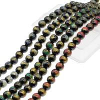 Magnetische Hämatit Perlen, rund, bunte Farbe plattiert, keine, verkauft per ca. 16 ZollInch Strang