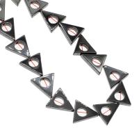 Grânulos de hematita magnética, Triângulo, polido, 16x116x3mm, vendido para Aprox 16 inchaltura Strand