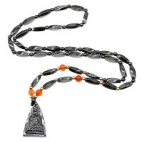 Magnetic Necklace Magnetic Hematite irregular silver color plated Sold Per Approx 36 cm Strand