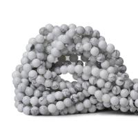Gemstone Jewelry Beads Howlite Round polished DIY white Sold By Strand