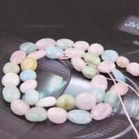 Perles bijoux en pierres gemmes, morganite, Irrégulière, poli, DIY, multicolore, 9x12mm, Vendu par brin