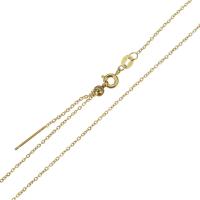 Rustfrit stål Oval Chain, Stainless Steel, forgyldt, mode smykker & for kvinde, guld, 1.50x1mm, Solgt Per 18 inch Strand