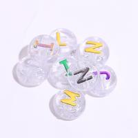 Alphabet Acrylic Beads Round injection moulding DIY Sold By Bag