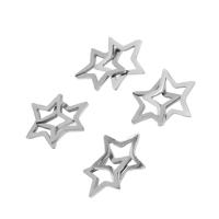 Stainless Steel Linking Ring Star plated Approx Sold By Bag