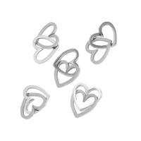 Stainless Steel Linking Ring Heart plated Approx Sold By Bag