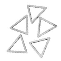 Rustfrit stål Linking Ring, Stainless Steel, Triangle, forgyldt, flere farver til valg, 15x6x1mm, Ca. 10/Bag, Solgt af Bag