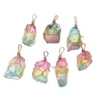 Crystal Pendants Brass with Crystal gold color plated nickel lead & cadmium free Approx Sold By Bag