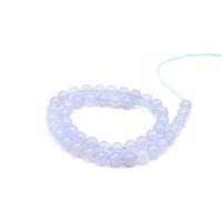 Prirodni Purple ahat perle, Ljubičasta Agate, Krug, uglađen, bijel, 6mm, 63računala/Strand, Prodano By Strand