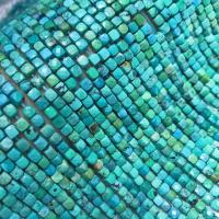 Turquoise Kralen, Natuurlijke Turquoise, Square, gepolijst, DIY, turkoois blauw, 4.5-5mm, 89pC's/Strand, Verkocht door Strand