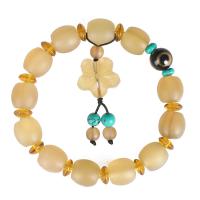 Wrist Mala Horn polished mixed colors 12mm Sold By Strand