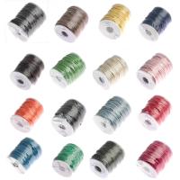 Vokset Cotton Cord Cord, flere farver til valg, 3x3mm, Ca. 50Yard/Spool, Solgt af Spool