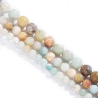 Amazonit Perlen, rund, poliert, DIY & verschiedene Größen vorhanden, keine, verkauft von Strang