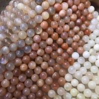 Gemstone šperky Korálky, Moonstone, Kolo, lesklý, DIY & různé velikosti pro výběr, Prodáno By Strand