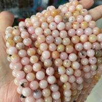 Pink Opal Beads Round polished DIY pink Sold By Strand
