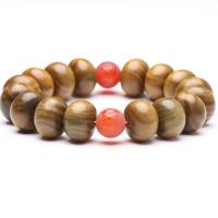 Green Sandalwood Buddhist Beads Bracelet Buddhist jewelry brown Sold By Strand