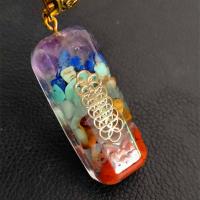 Gemstone Pendants Jewelry Quartz with Natural Gravel multi-colored Sold By PC