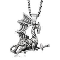 Titanium Steel Pendants Dragon polished Sold By PC