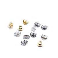 925 Sterling Silver Ear Nut Component plated DIY Sold By PC