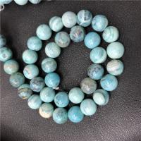 Perles agates, Agate, poli, bleu, 12mm, 32PC/brin, Vendu par brin