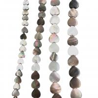 Fekete Shell Gyöngyök, Fekete + LIP + Shell, Szív, DIY & különböző méretű a választás, Által értékesített Strand