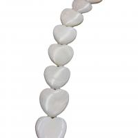 Naturlig Freshwater Shell Perler, Heart, du kan DIY & forskellig størrelse for valg, hvid, Solgt af PC