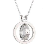 Fashion Locket Necklace Zinc Alloy with Glass Round plated for woman & with rhinestone nickel lead & cadmium free Sold Per 25.59 Inch Strand
