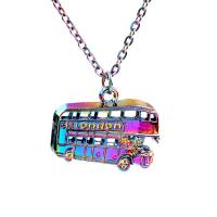 Tibetan Style Jewelry Necklace, Bus, colorful plated, DIY & different styles for choice, more colors for choice, nickel, lead & cadmium free, 24x18x4mm, Length:17.716 Inch, Sold By PC