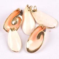 Shell Pendants plated DIY mixed colors 40mm Sold By PC