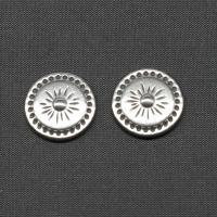Roestvrij staal cabochons, Ronde, silver plated, 15x15x3mm, Verkocht door PC