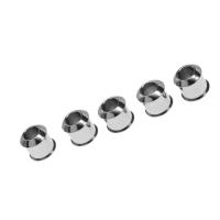 Stainless Steel Large Hole Beads silver color plated Approx 5mm Sold By PC