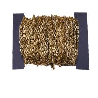 Jern smykker kæde, forgyldt, oval kæde, flere farver til valg, 2.50x3.50mm, Solgt af Bag
