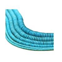 turchese sintetico perla, lucido, blu, 8x3mm, 118PC/filo, Venduto da filo