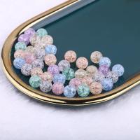 Perles en verre craquelé, Rond, DIY & normes différentes pour le choix, couleurs mélangées, Vendu par sac