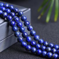 Lapis Lazuli Beads, Ronde, gepolijst, nikkel, lood en cadmium vrij, Per verkocht Ca 38 cm Strand