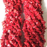 Natural Coral Beads irregular DIY red 3-8mmx12-18mm Sold By Strand