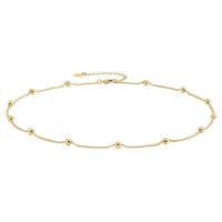 Brass Chain Necklace golden 160mm Sold By PC