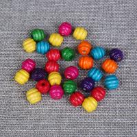 Wood Beads stoving varnish DIY mixed colors Sold By PC