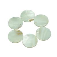 Shell Pendants Round DIY white Sold By Bag