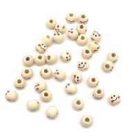 Perles en bois, Rond, DIY, 9x10mm, 1500PC/sac, Vendu par sac