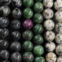 Sesame Jasper Gyöngyök, Természetes kő, Kerek, csiszolt, DIY, több színt a választás, 12mm, 32PC-k/Strand, Által értékesített Strand