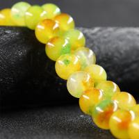 Natural Jade Beads Natural Stone Round polished DIY 10mm Sold By Strand