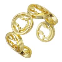 Messing ringen, plated, mode sieraden & voor vrouw, goud, nikkel, lood en cadmium vrij, 9mm, 10pC's/Lot, Verkocht door Lot