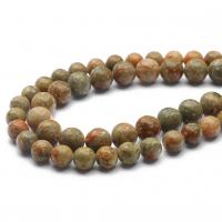 Natural Unakite Beads Round polished DIY Sold By Strand