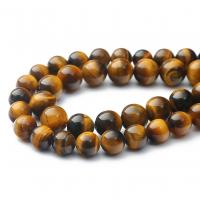 Tiger Eye Beads, Runde, poleret, du kan DIY & forskellig størrelse for valg, Solgt af Strand