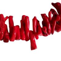 Natural Coral Beads DIY red 10x30-50mm Sold By Strand