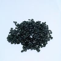 Synthetische Turquoise vlakke achterkant cabochon, Ovaal, gepolijst, DIY, zwart, 4x6mm, Verkocht door PC